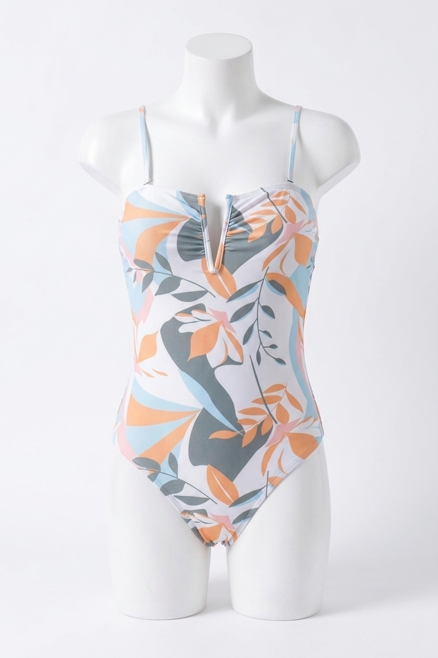 NEW AND THE WHY found my paradise swimsuit in off white multi